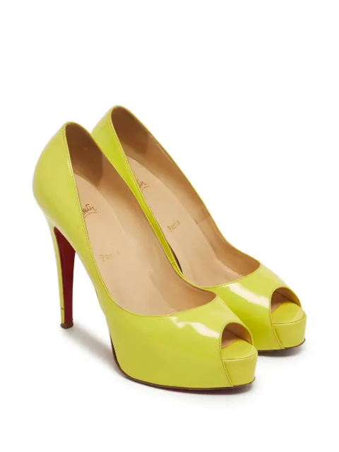 Christian Louboutin Pre-Owned Very Prive peep-toe pumps Yellow 1261653