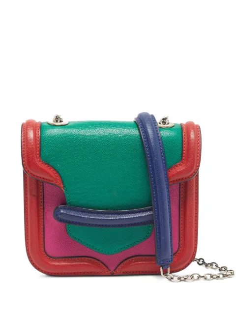 Alexander McQueen Pre-Owned Heroine panelled crossbody mini bag Green 1333529