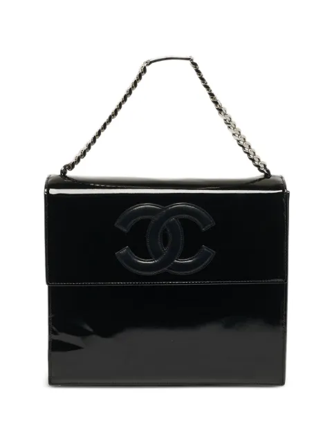 CHANEL Pre-Owned 1996-1997 CC-logo tote bag Black 1275734