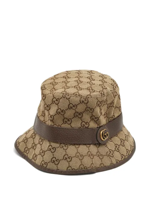 Gucci Pre-Owned GG cotton bucket hat Neutrals 1303630