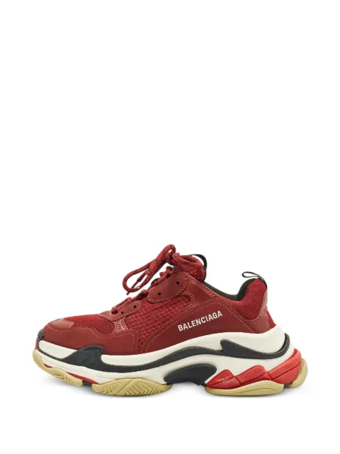 Balenciaga Pre-Owned Triple S panelled sneakers Red 1301166