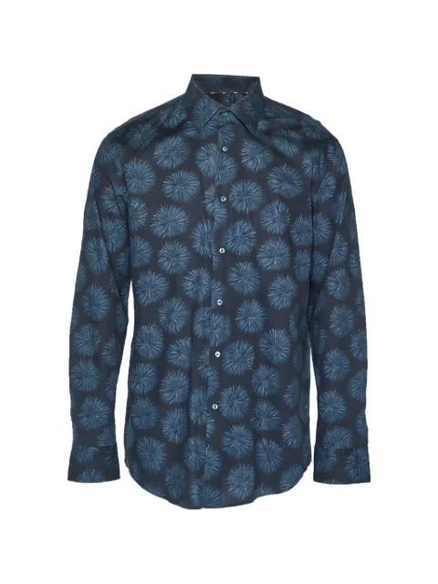 BOSS floral-print slim-fit shirt Blue 1305718
