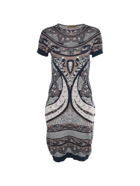 Alexander McQueen Pre-Owned jacquard-knit midi dress Neutrals 1318459