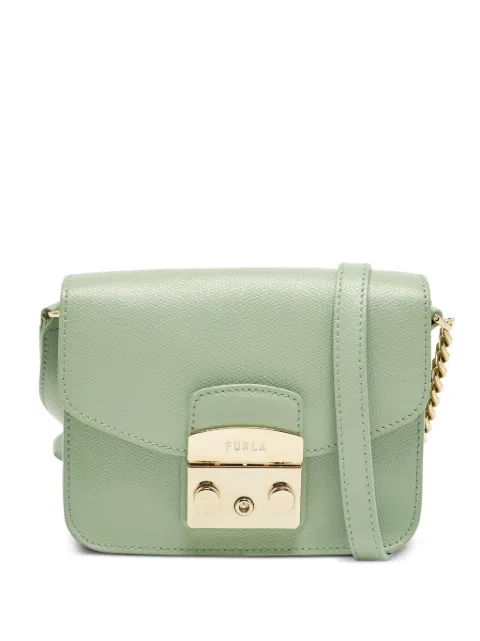 Furla mini Metropolis leather crossbody bag Green 1274013