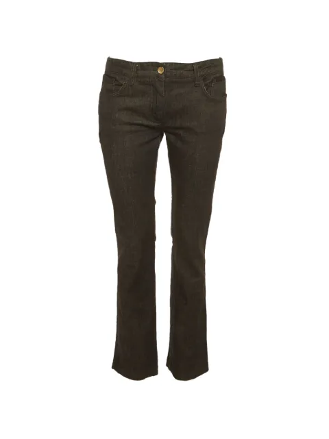Dolce & Gabbana Pre-Owned satin-trim slim-fit jeans Black 1309339