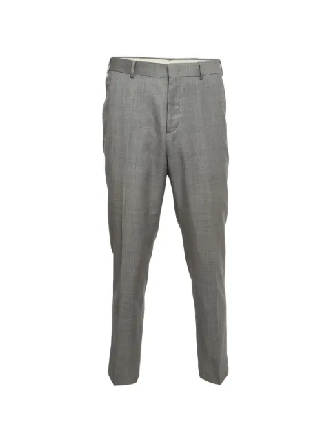 Balmain Pre-Owned Super 120's slim-fit wool trousers Grey 1359088