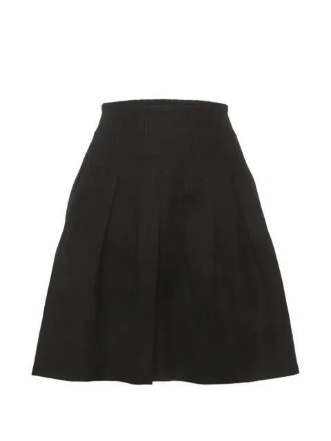 Chloé Pre-Owned flared zip-up mini skirt Black 1316044
