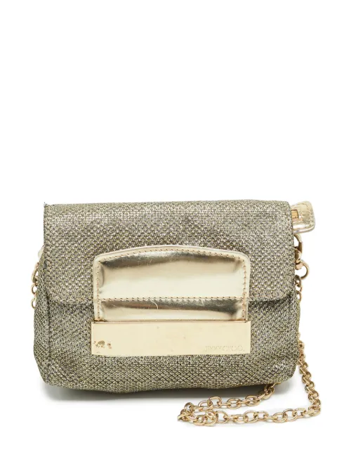 Jimmy Choo Pre-Owned Caro chain-strap shoulder bag Gold 1315432