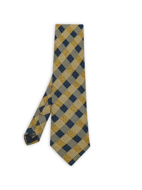Ermenegildo Zegna Vintage check pattern tie Yellow 1360089