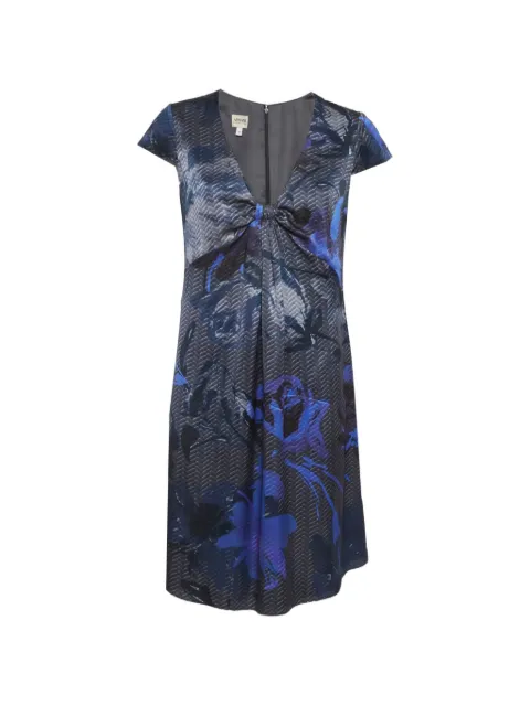 Armani Vintage v-neck midi dress Blue 1305835
