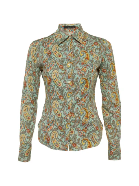 Etro Pre-Owned paisley-print shirt Green 1308685