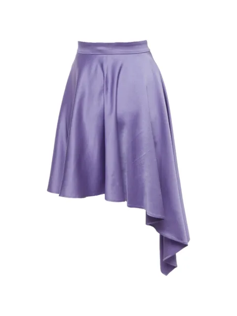 Just Cavalli Vintage satin-effect asymmetric skirt Purple 1301031