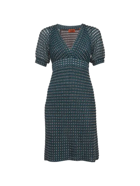 Missoni Pre-Owned crochet-knit midi dress Blue 1309087