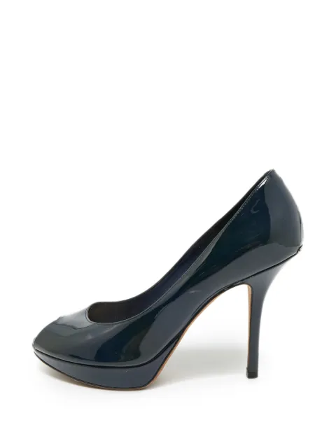 Christian Dior Pre-Owned Miss Dior peep-toe pumps Blue 1300434