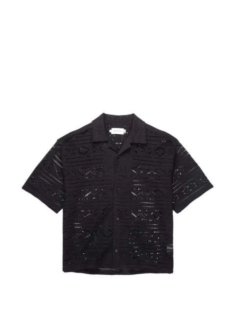 Honor The Gift pointelle crochet shirt Black HTG260220003BLK