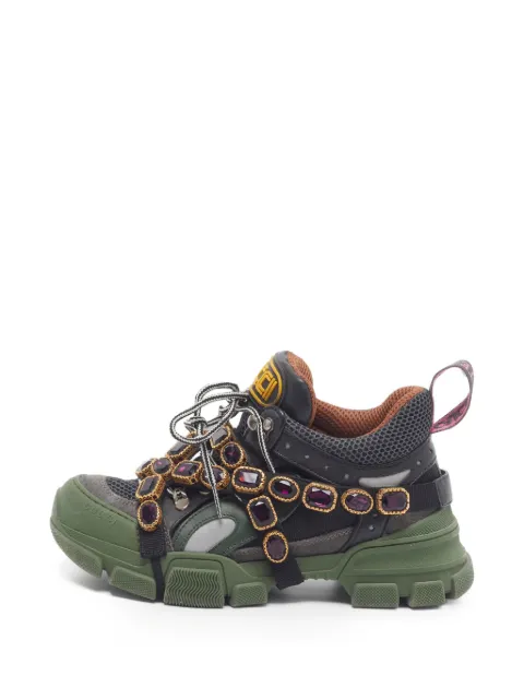 Gucci Pre-Owned Flashtrek crystal-embellished sneakers Black 1335383