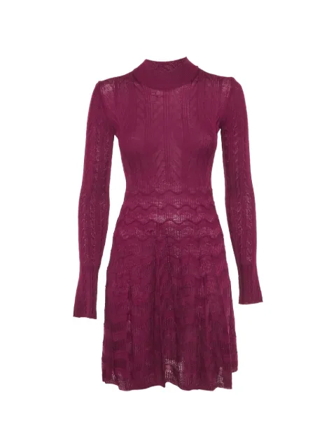 Missoni Pre-Owned crochet-knit mini dress Purple 1290426