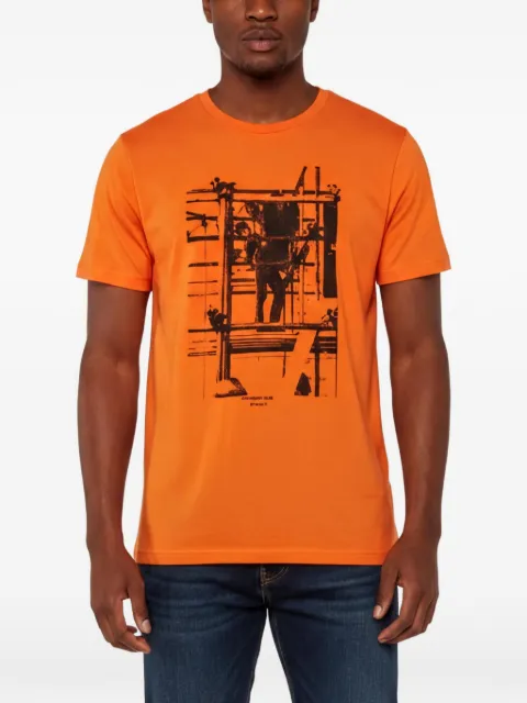 Off-White Pre-Owned Industrial print T-shirt Orange 1343711
