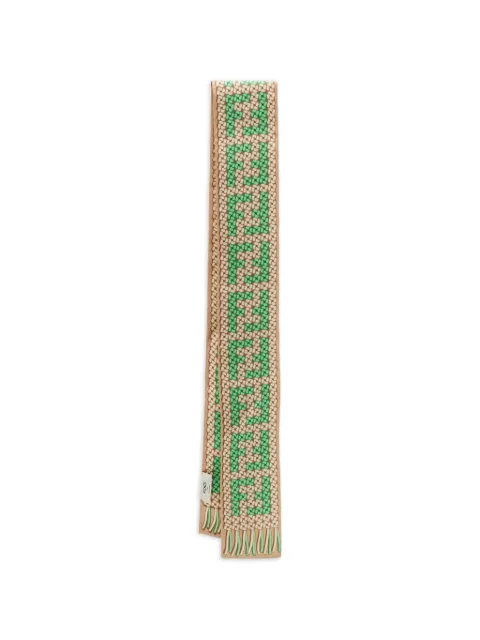 Fendi Pre-Owned Trompe L'œil logo scarf Neutrals 1349932