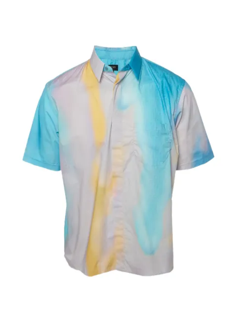 Fendi Pre-Owned monogram tie-dye shirt Blue 1339792