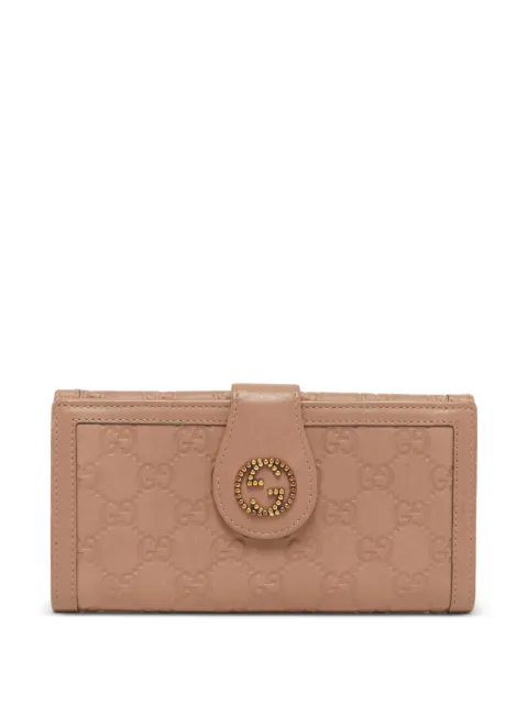 Gucci Pre-Owned Interlocking G Guccissima continental wallet Neutrals 1301316