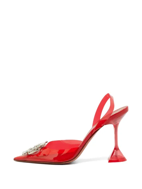 Amina Muaddi Begum crystal-embellished pumps Red 1316618