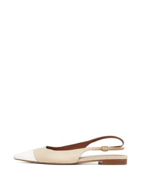 Malone Souliers leather slingback flat pumps Neutrals 1316419
