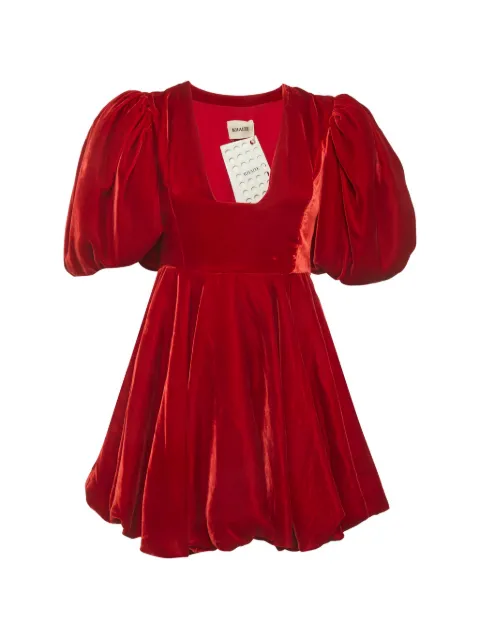 KHAITE Pre-Owned Leona puff-sleeve mini dress Red 1312590