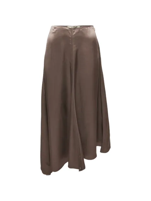 Fendi Pre-Owned asymmetric-hem midi skirt Brown 1339673