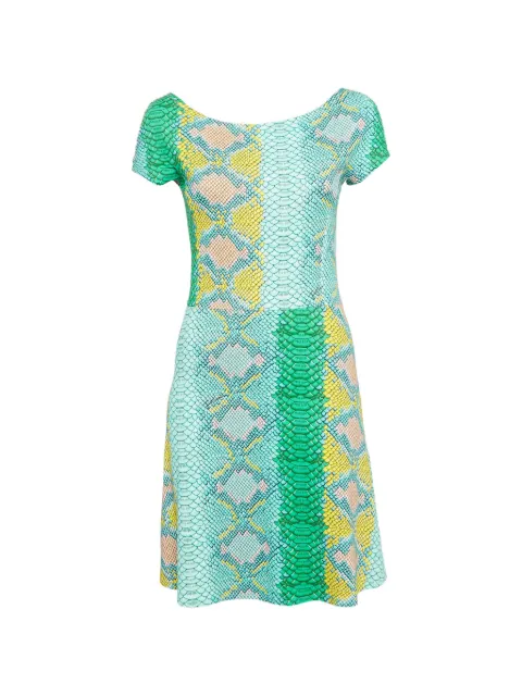 Just Cavalli Vintage snakeskin-print midi dress Green 1303373