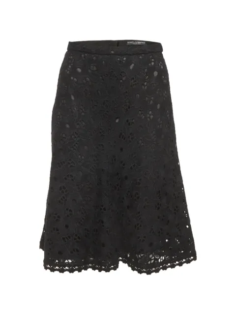 Dolce & Gabbana Pre-Owned mini lace skirt Black 1310413