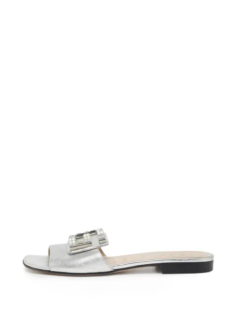 Gucci Pre-Owned Madelyn crystal-set sandals Grey 1281339