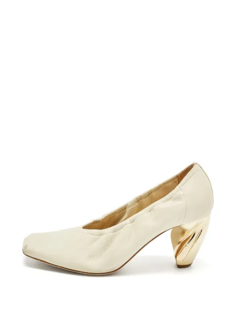 Christian Dior Pre-Owned scrunch square-toe pumps Neutrals 1292027