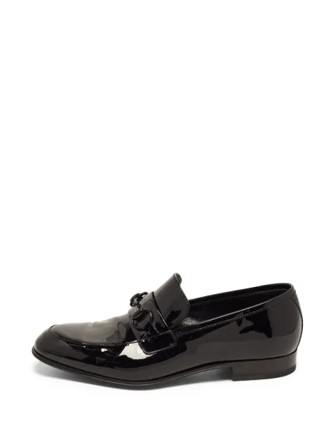 Gucci Pre-Owned Horsebit patent loafers Black 1363271