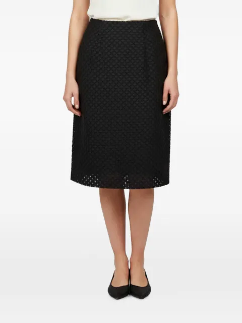 Burberry Pre-Owned fil coupé pencil midi skirt Black 1346876