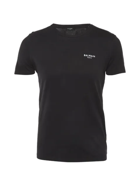 Balmain Pre-Owned logo-print cotton T-shirt Black 1317139