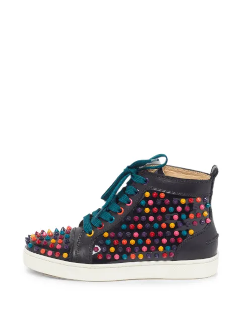 Christian Louboutin Pre-Owned Lou Spikes studded sneakers Black 1305438
