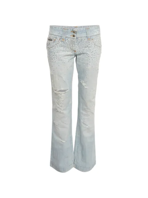 Dolce & Gabbana Pre-Owned rhinestone-embellished jeans Blue 1307031