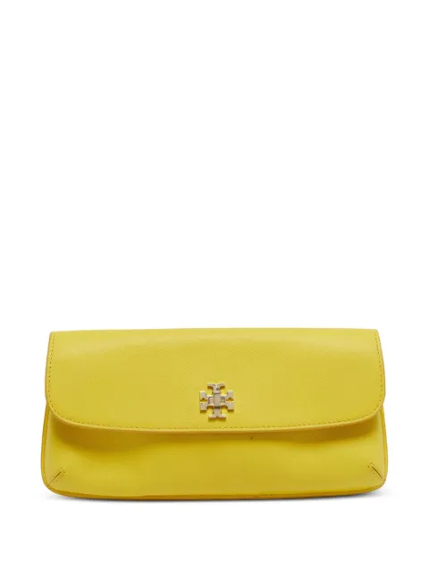 Tory Burch Diana leather clutch bag Yellow 1286563