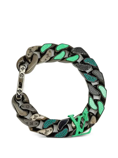 Louis Vuitton Pre-Owned logo-detail bracelet Black 1358847