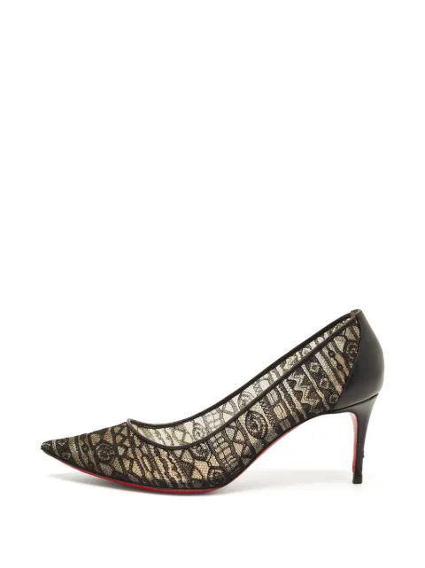 Christian Louboutin Pre-Owned Saramor lace heeled pumps Black 1286823