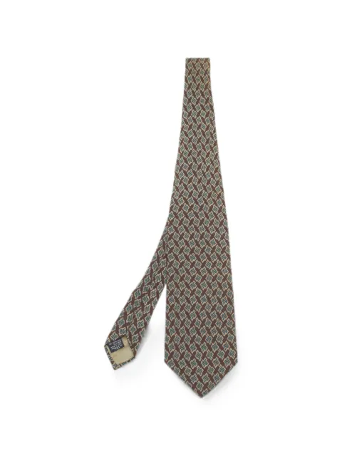 Giorgio Armani Pre-Owned geometric-pattern tie Brown 1331870