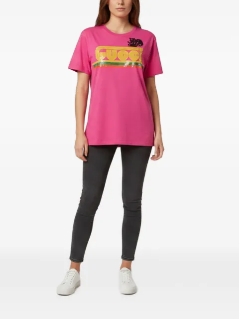 Gucci Pre-Owned G-Loved embellished T-shirt Pink 1360815