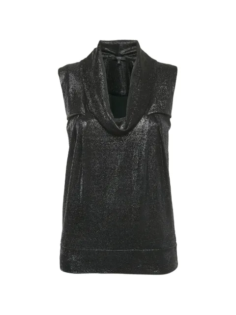 Gucci Pre-Owned sleeveless cowl-neck top Black 1267544