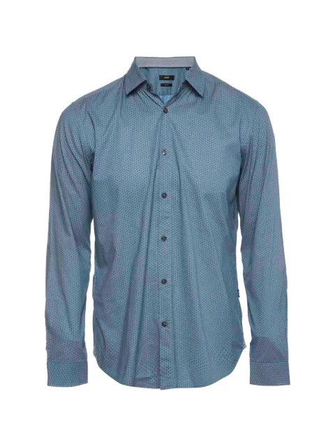 BOSS button-down slim-fit cotton shirt Blue 1326768