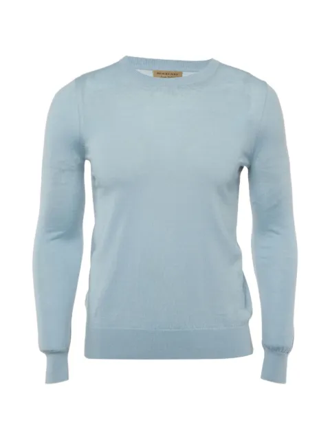 Burberry Pre-Owned check elbow patch sweatshirt Blue 1315333