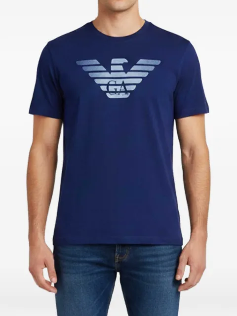 Emporio Armani Pre-Owned logo-print short-sleeve T-shirt Blue 1347871