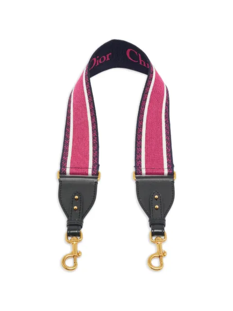 Christian Dior Pre-Owned logo-embroidered shoulder strap Blue 1262183