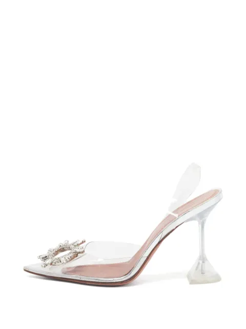 Amina Muaddi Begum slingback sandals White 1335573