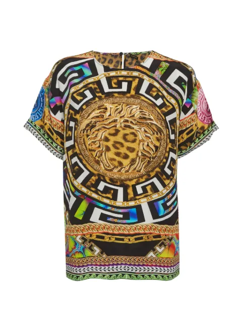 Versace Pre-Owned Medusa leopard-print top Yellow 1313254